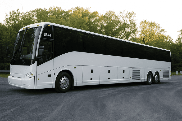 exterior of Charter Bus Rental Paterson coach bus
